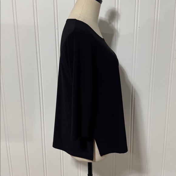 Sympli Classic Relaxed 3/4 Sleeve Black Top size 4 - Picture 3 of 9